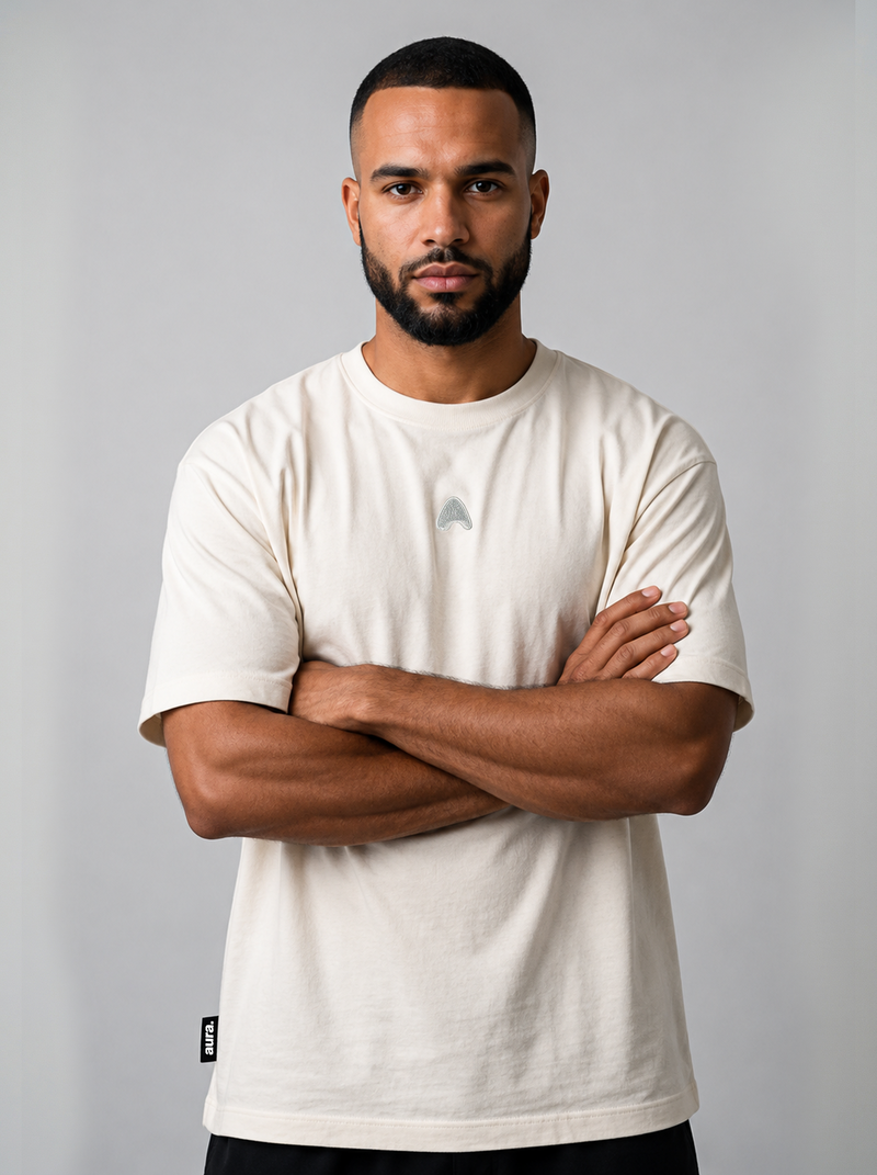 T-shirt Lifestyle Oversize - Blanc Cassé