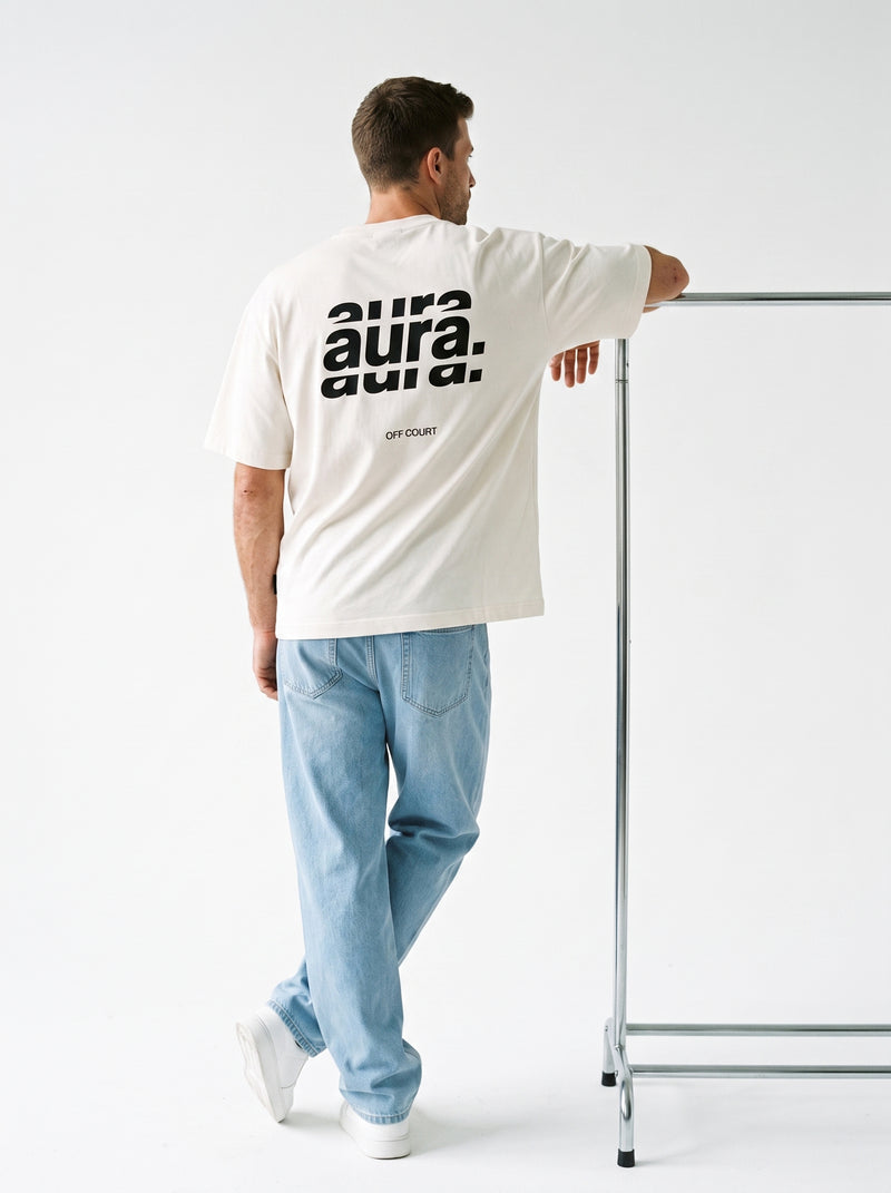 T-shirt Lifestyle Oversize - Blanc Cassé